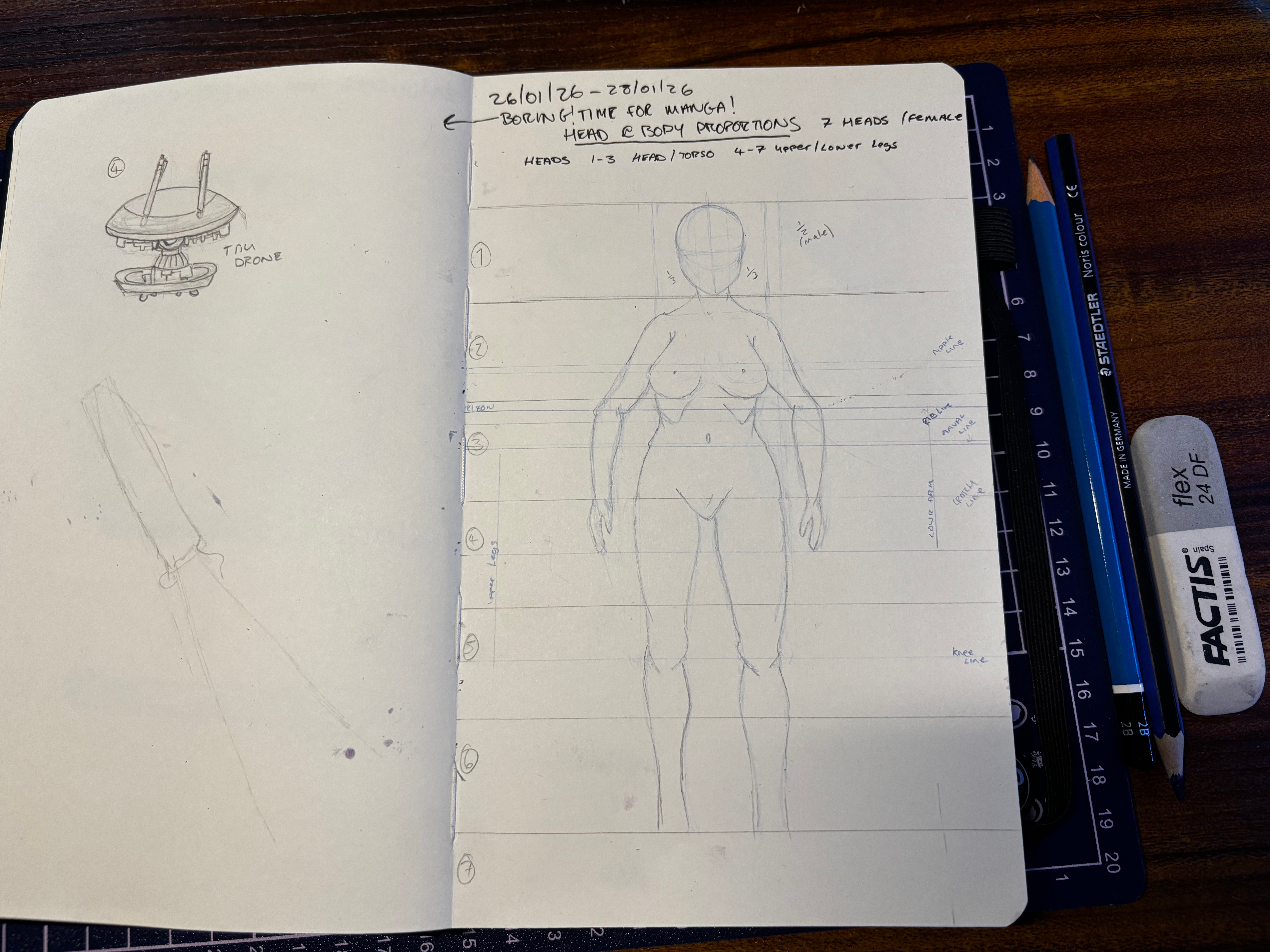 Day 1 – Of Learning Manga – Body Proportions